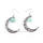 Trending Moon Silver Alloy Colorful Gem Drop Earrings Jewelry